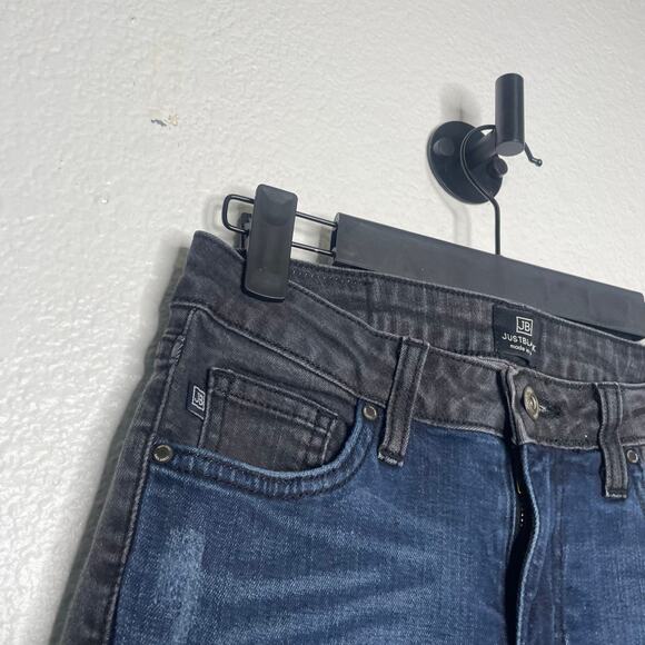 Just Black Womens Jeans Size 25 Dark Wash Denim Color Block Skinny Leg Casual - Picture 10 of 13